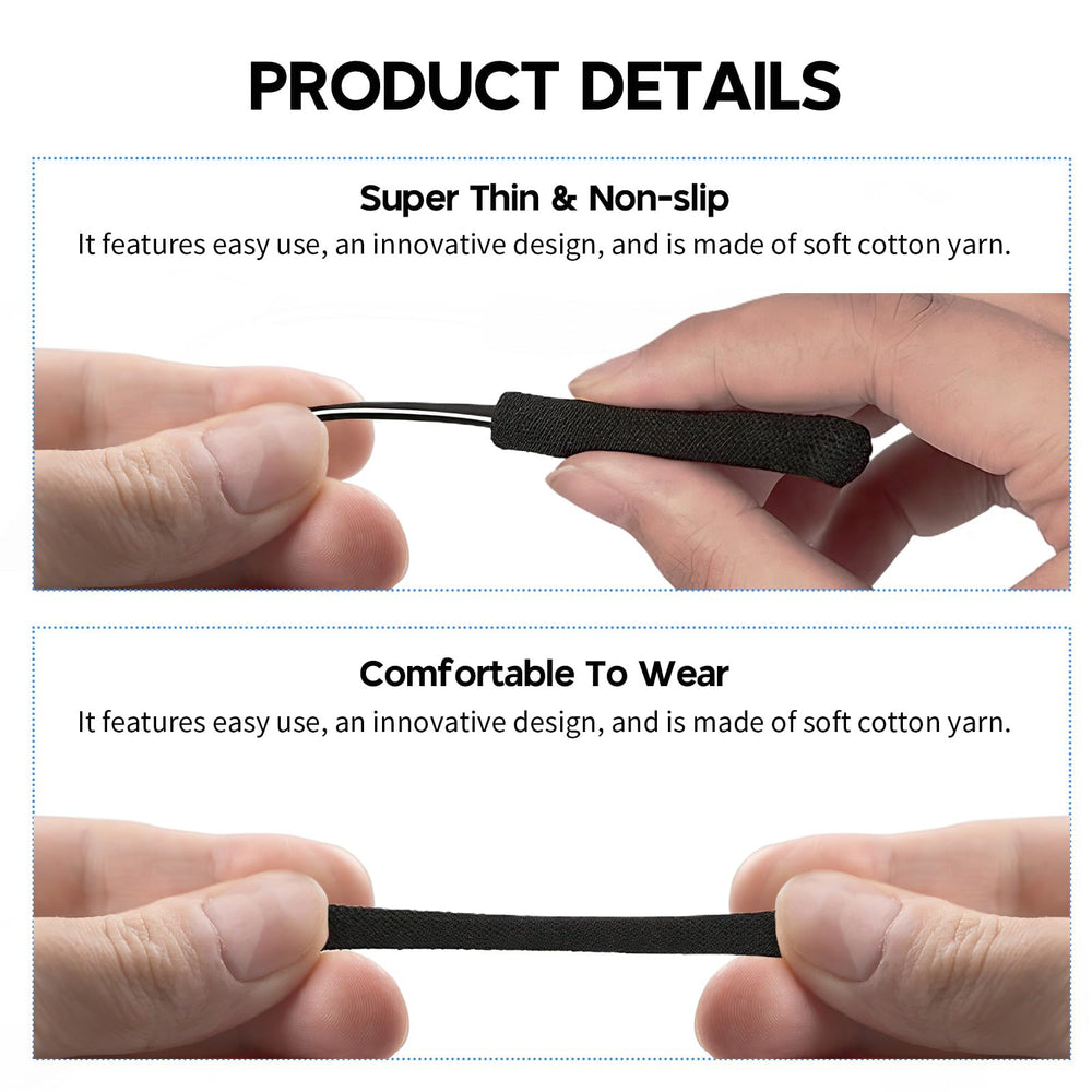 Soft anti-slip eyeglass ear pads - comfortable behind-the-ear design