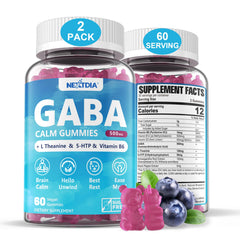 Blueberry flavored GABA Gummies 500 mg bottle label