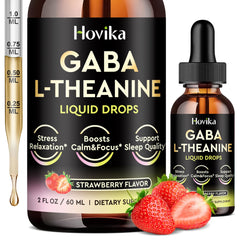 GABA L-Theanine Drops Strawberry flavor bottle