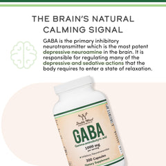 Front packaging of Double Wood GABA supplement