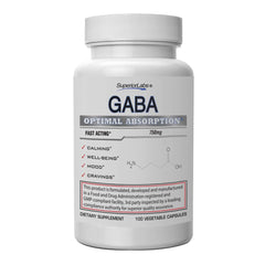 GABA 750mg bottle - front view