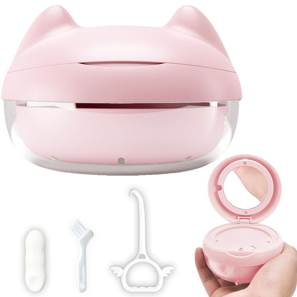 Gaboolo Pink Cat Retainer Case - front view