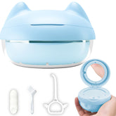 Gaboolo Retainer Case Blue Cat - front view