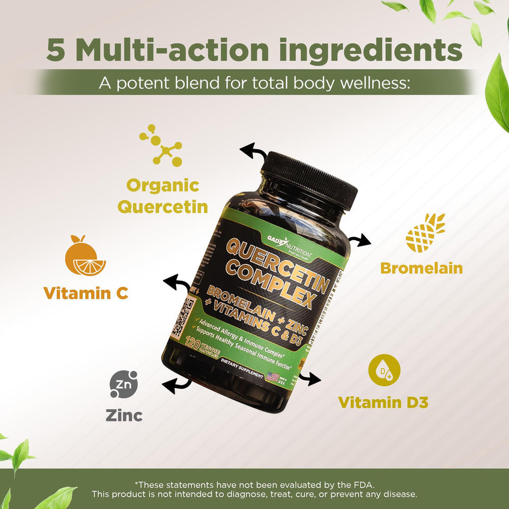 Ingredient highlights: quercetin, bromelain, zinc, vitamin C