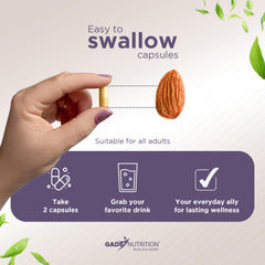 Capsules representing daily immune support with a two-month supply.