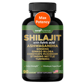 Bottle of Gade Nutrition Shilajit capsules with Ashwagandha
