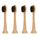 Gaia Guy bamboo and horsehair bristle head 4-pack with uncoated bamboo