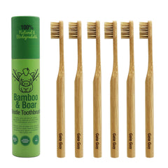 Gaia Guy bamboo toothbrush set of 6