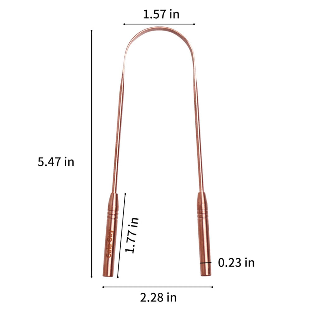 U-shaped Gaia Guy tongue scraper for thorough cleaning