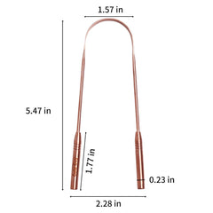 U-shaped Gaia Guy tongue scraper for thorough cleaning