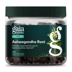 Gaia Herbs Ashwagandha Root bottle with label