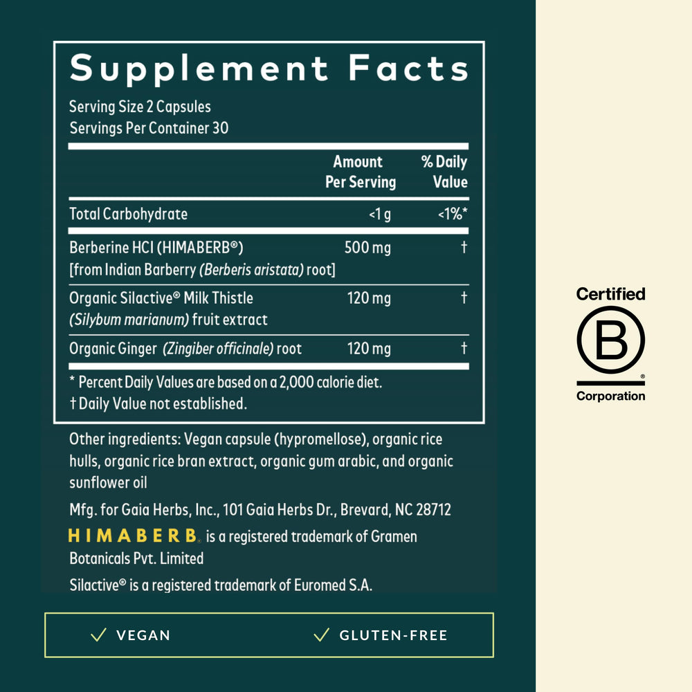 Non-GMO Project Verified label on Gaia Herbs bottle