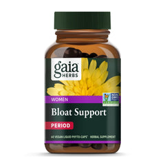 Front view of Gaia Herbs Bloat Support bottle