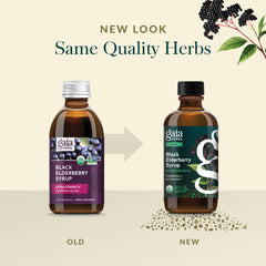 Gaia Herbs Elderberry Syrup label and packaging