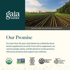 Gaia Herbs plantas fuente en entorno natural demostrando origen