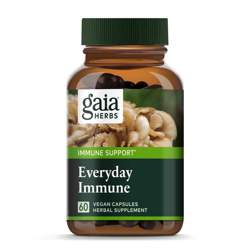 Gaia Herbs Everyday Immune Mushrooms & Herbs bottle label
