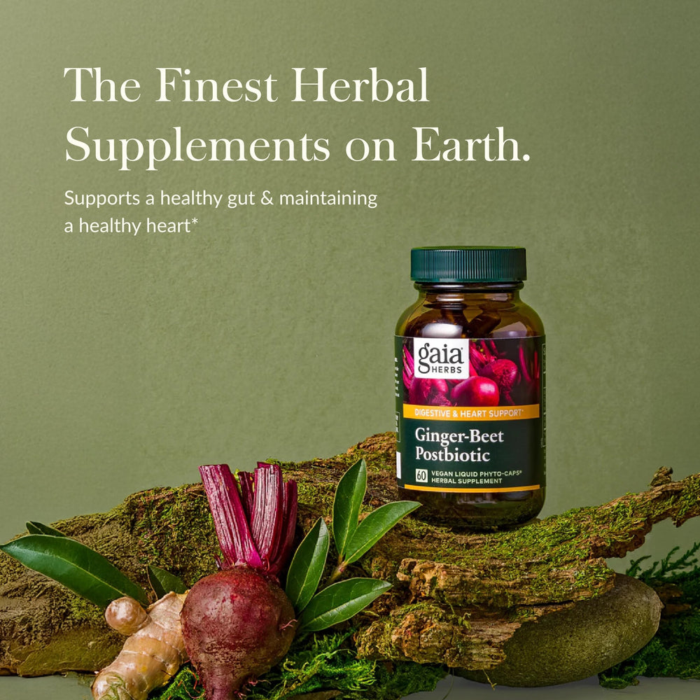 Gaia Herbs Ginger-Beet Postbiotic packaging