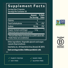 Postbiotic capsules in vegan packaging