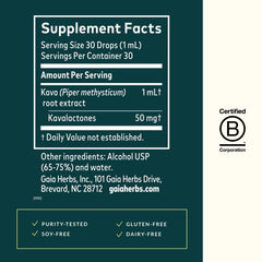 Serving size illustration for Gaia Herbs Kava Root Extra Strength