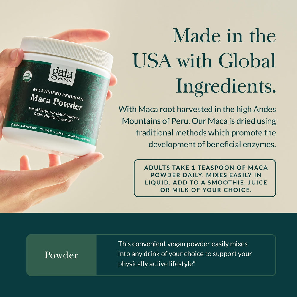 Measuring scoop with Maca Powder