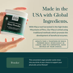 Measuring scoop with Maca Powder