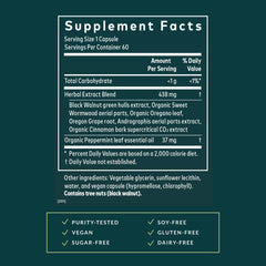 Sweet wormwood component in Gaia Herbs Microbiome Cleanse supports digestive ease.