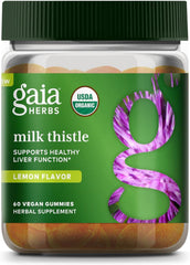 Gaia Herbs Milk Thistle Gummies bottle front label