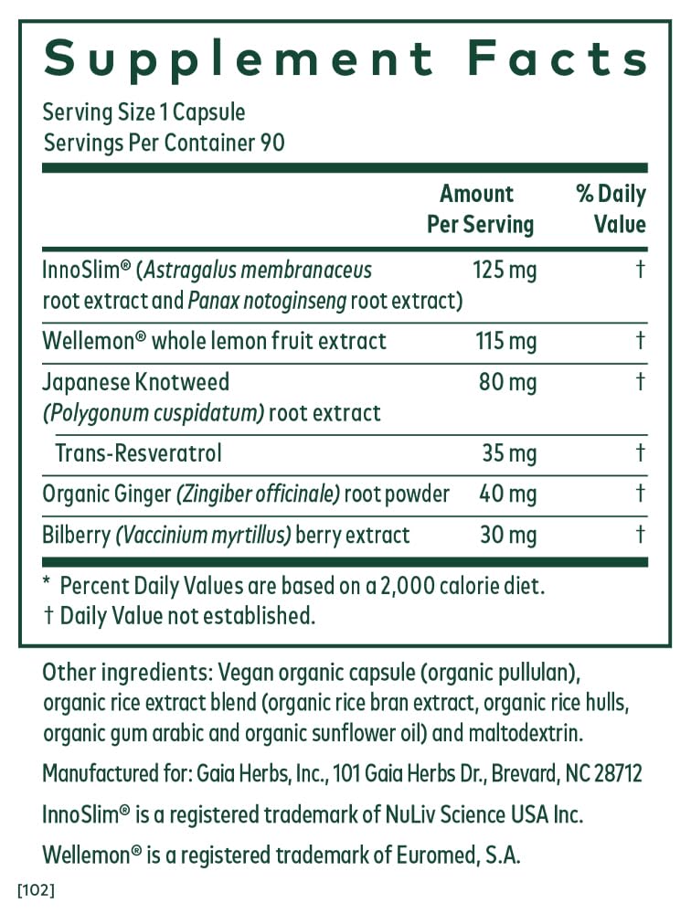 Innoslim astragalus and notoginseng extract with Wellemon citrus bioflavonoid illustration