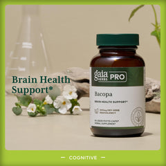 Illustration of 500 mg dry herb Bacopa monnieri per serving