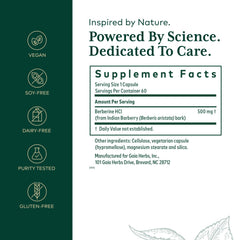 Front label of GAIA Herbs PRO Berberine Metabolic