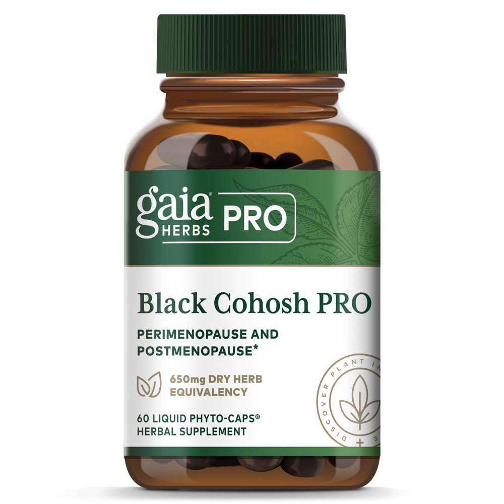 GAIA Herbs PRO Black Cohosh Pro bottle front - 60 liquid phyto-caps
