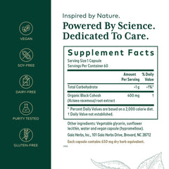 Close-up of Black Cohosh root extract for menopause support