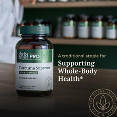 Gaia Herbs PRO capsule cut open revealing liquid extract for potency