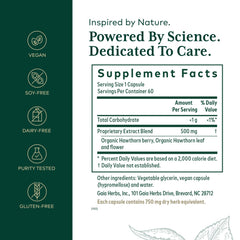 Organic hawthorn berries, leaves, and flowers used in Gaia Herbs PRO Hawthorn