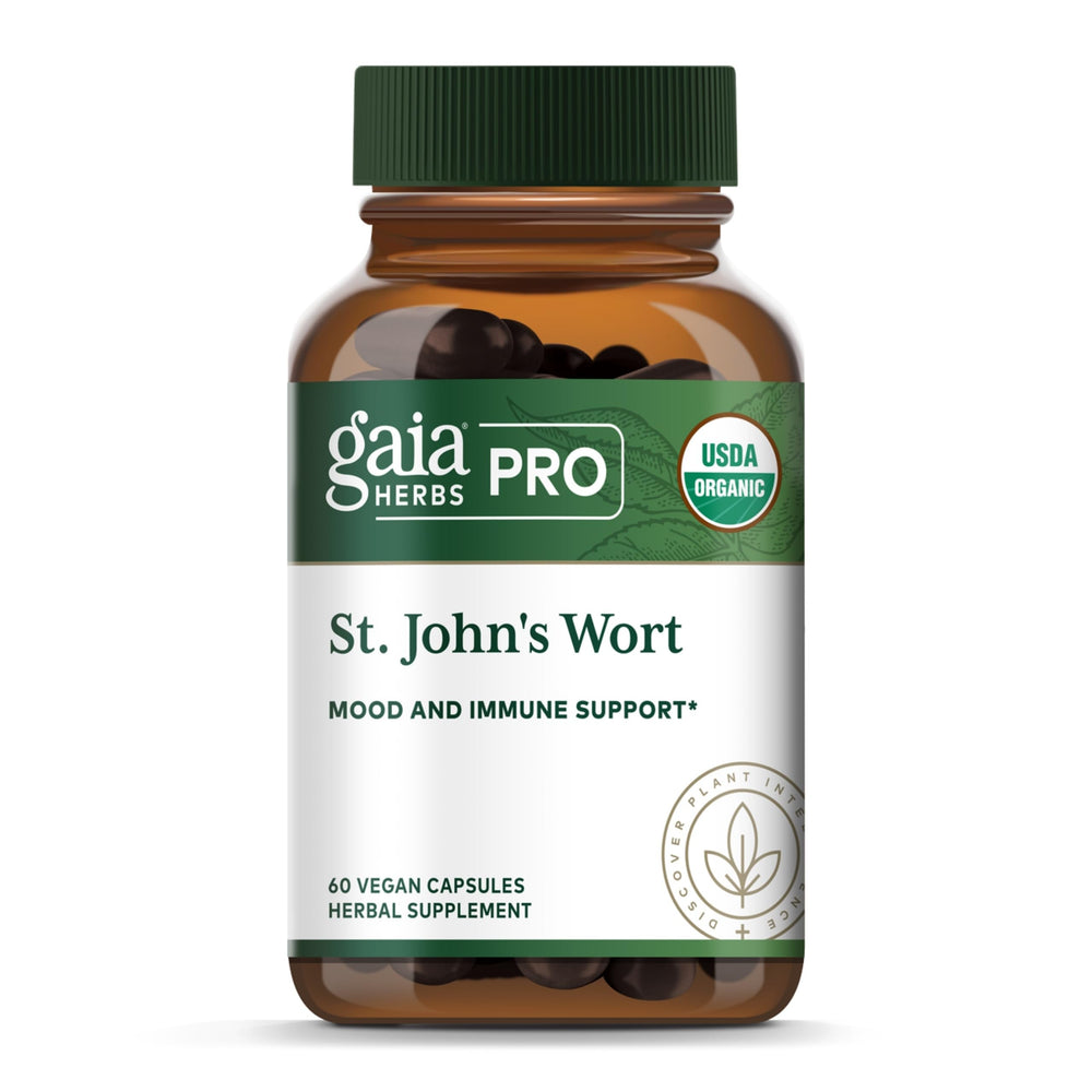 Gaia Herbs Pro St. John's Wort 60 Liquid Phyto-Caps bottle – front view