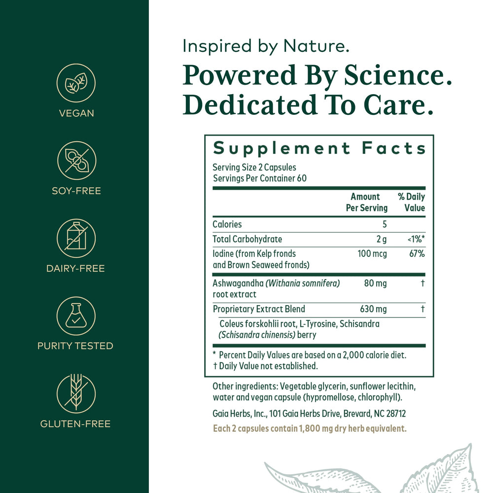 Gaia Herbs Pro Thyroid Formula ingredients