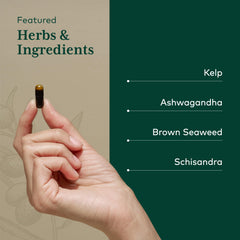 Kelp and brown seaweed in Gaia Herbs Thyroid Formula