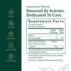 Organic chaste tree berry extract ingredient in Pro Vitex PRO