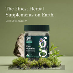 Gaia Herbs open bottle with gummies visible for easy dosing benefit