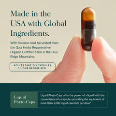 Organic valerian root used in Sound Sleep formula