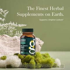 Close-up of Gaia Herbs St. John's Wort capsules