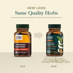 Gaia Herbs Turmeric Supreme – curcuminoïdes entiers biologiques, source naturelle.