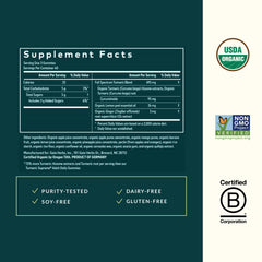 Front label of Gaia Herbs Turmeric Supreme Extra Strength Gummies – 120 vegan organic gummies