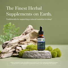 Valerian root liquid extract dispensed from a dropper