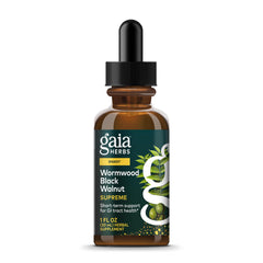 Gaia Herbs Wormwood Black Walnut Supreme 1 fl oz liquid extract bottle - hero image