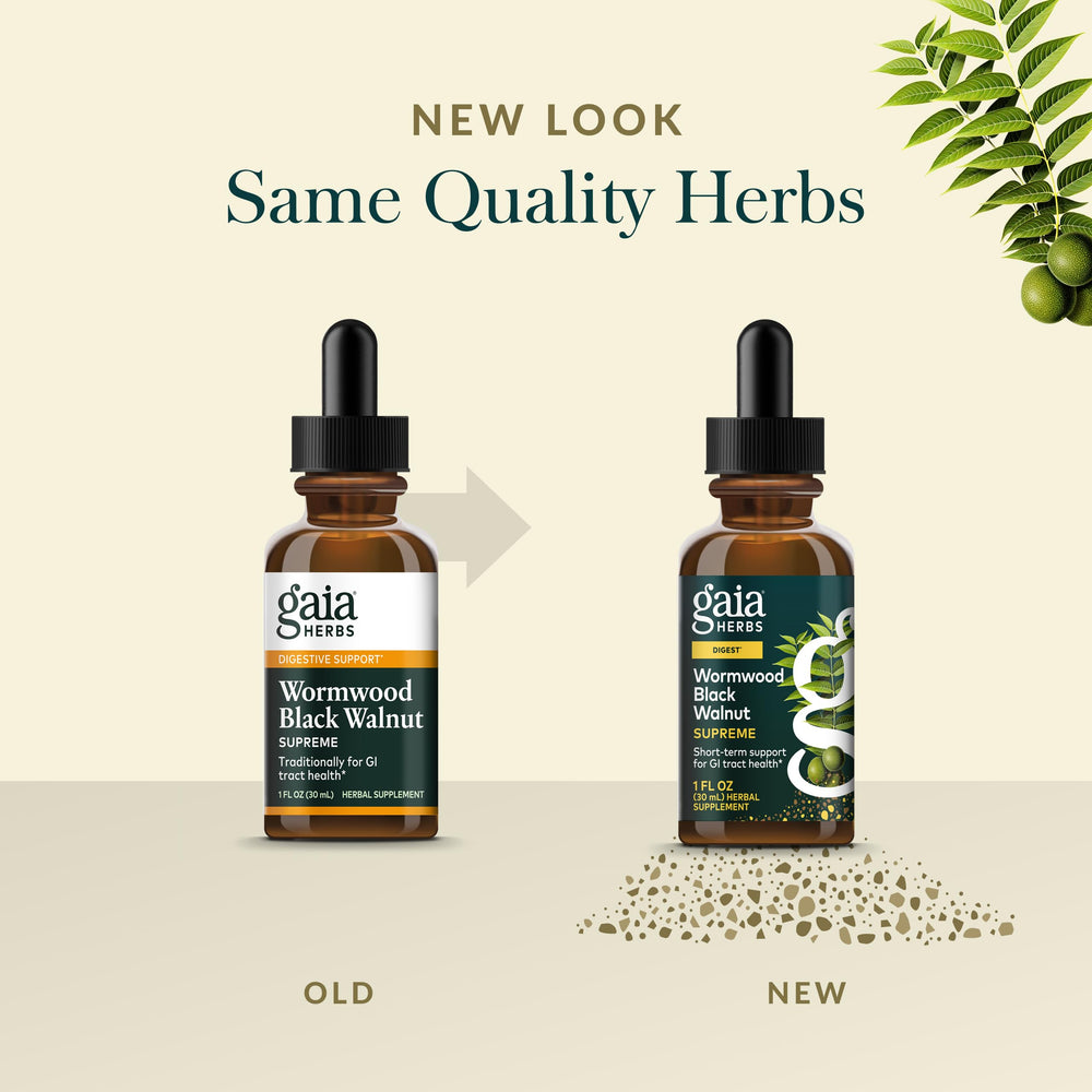 Travel-friendly Gaia Herbs Wormwood digestive support