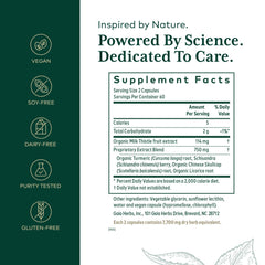 Gaia Herbs Pro Daily Liver Pro bottle - back label