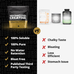 Pre-workout shake with creatine powder