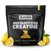Gains in Bulk Instantized Creatine Monohydrate bottle and scoop