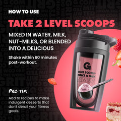 GAINSINBULK Lean Protein shake in glass shows quick nutrition